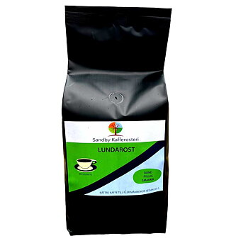 Sandby Kafferosteri – Lundarost - STOR PÅSE - Kraftfulla mörkrostade kaffebönor - 1000g