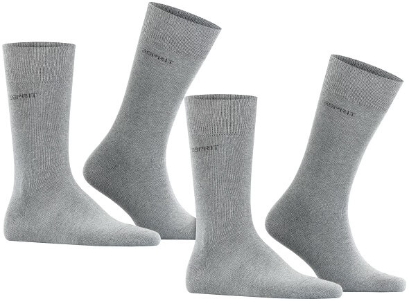 2-Pack Esprit Basic Uni Grå, Herr