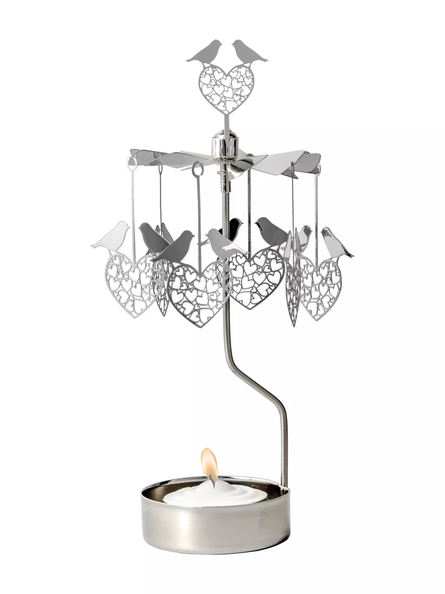 Rotary candle holder Lovebirds