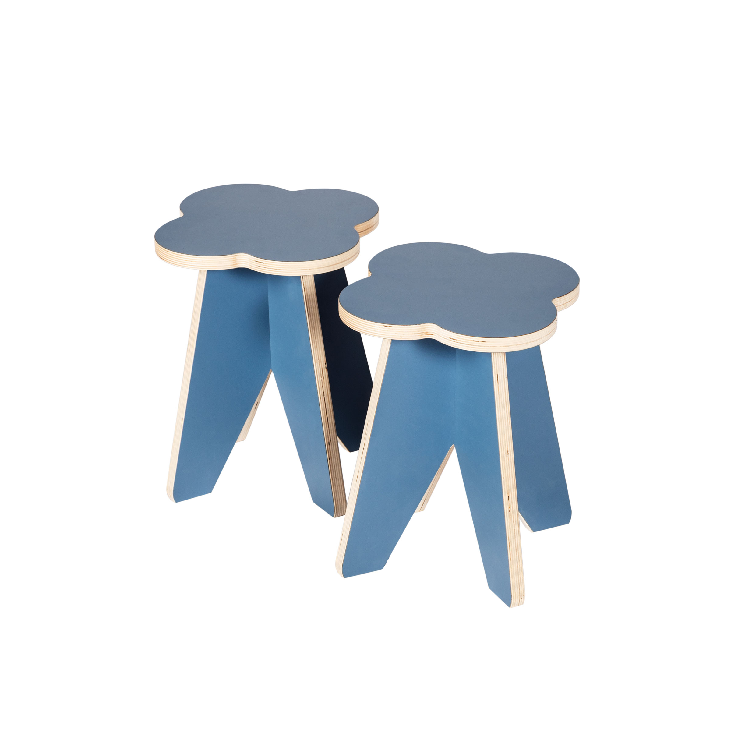 Skogen Barnmöbler pall 2-pack med runda och blomformade barnpallar för sittande, lek och samspel i barnmiljöer