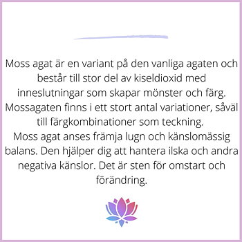 Mossagat 8mm halvädelsten