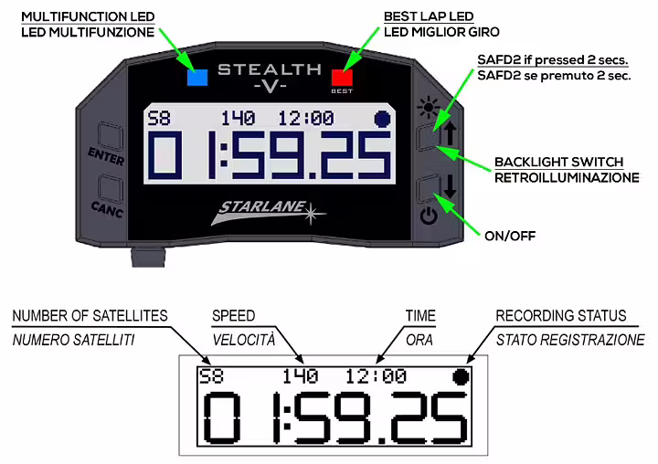 Laptimer Stealth GPS-5 Starlane   - 2