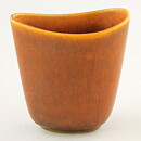 グナー・ニールンド フォルムが芸術的な茶色の花瓶 Vase 1960年代  10cm