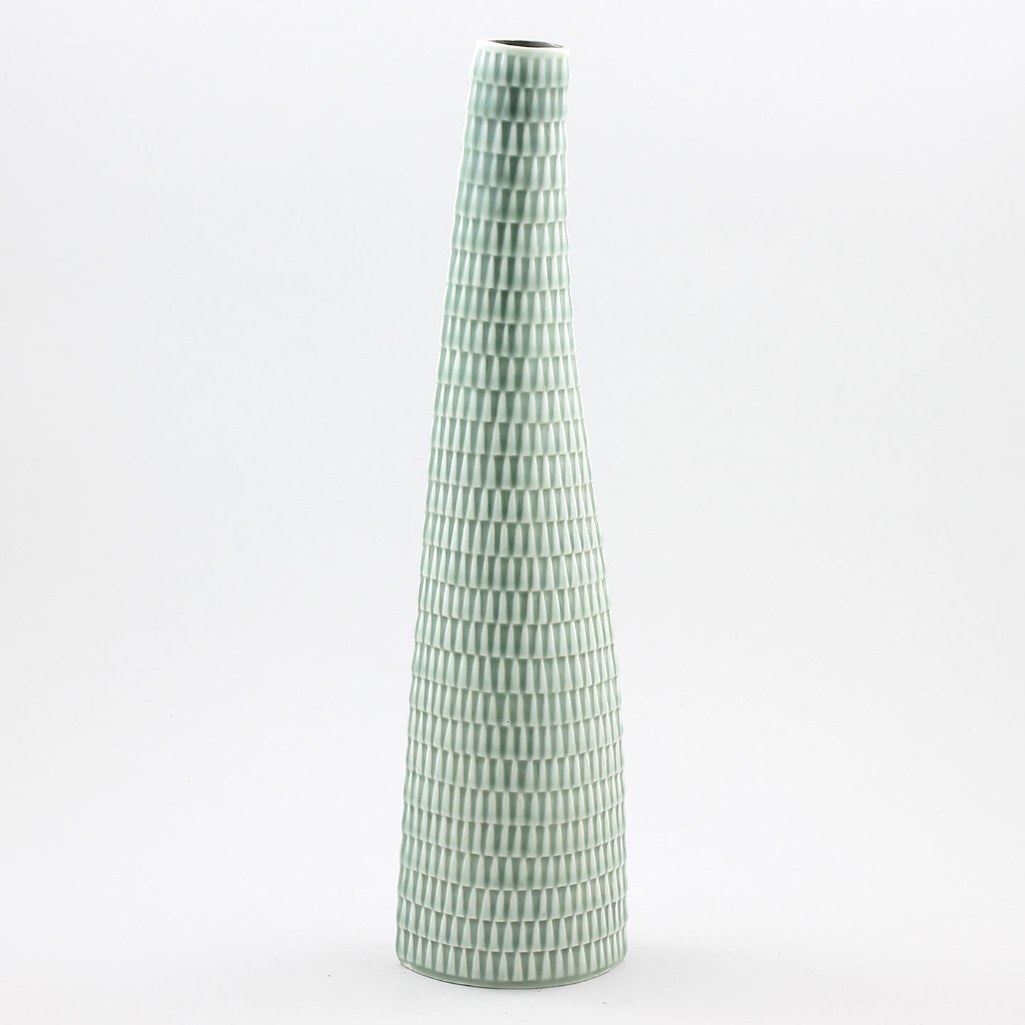スティグ・リンドベリ Reptilシリーズ 細長い緑の花瓶 Vase (31cm) 1953年