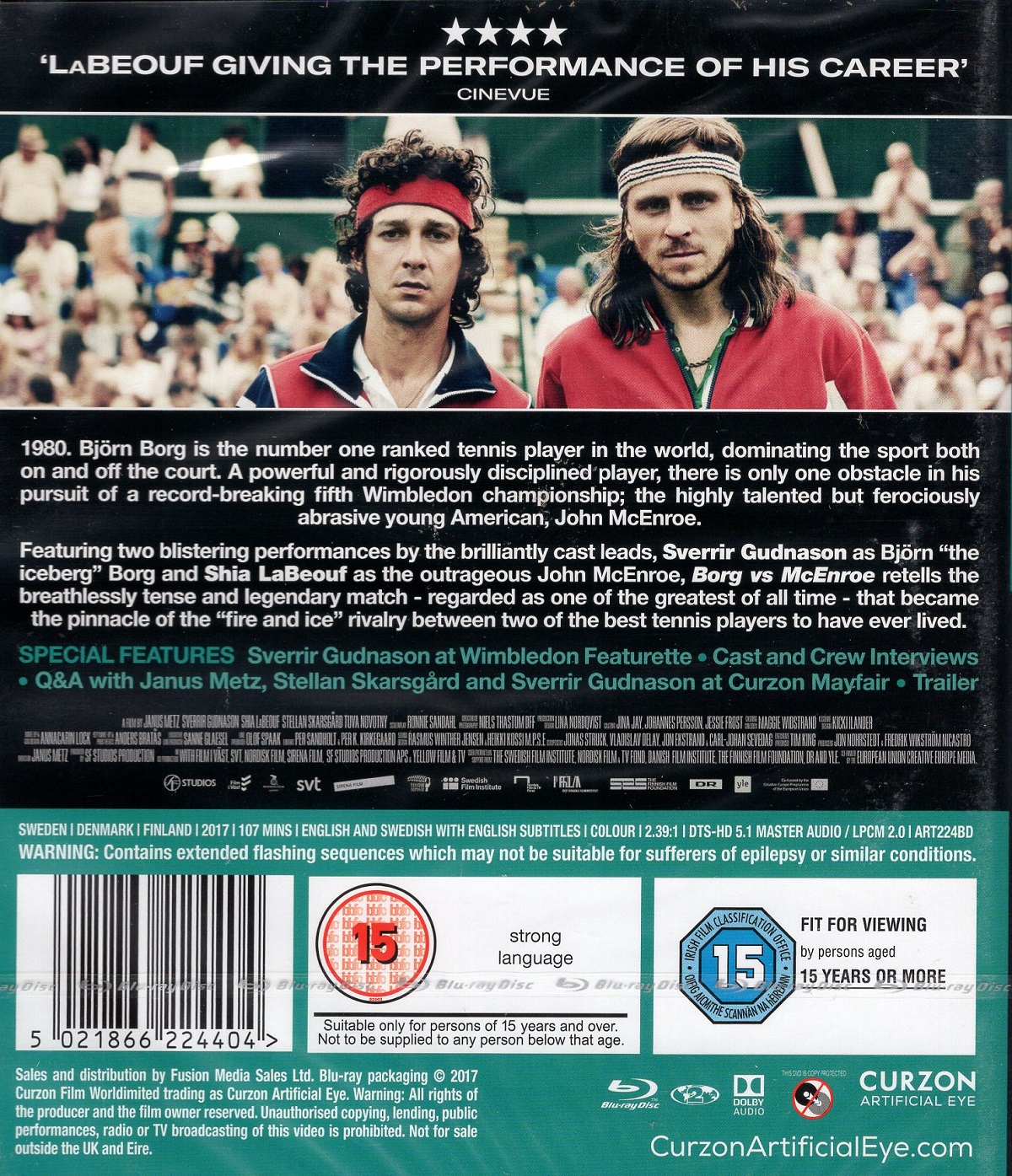 Borg vs Mcenroe (ej svensk text) (Blu-ray) - 2