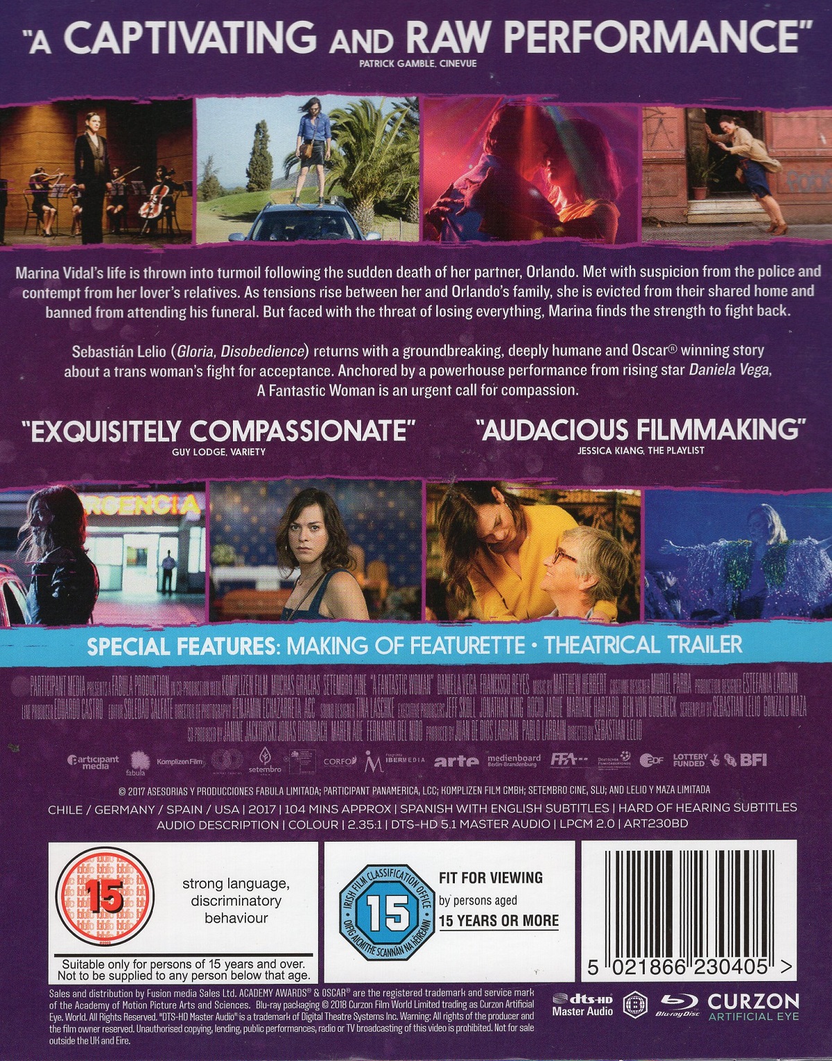A Fantastic Woman (ej svensk text) (Blu-ray) - 2