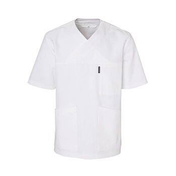 V-blus, unisex - Vit