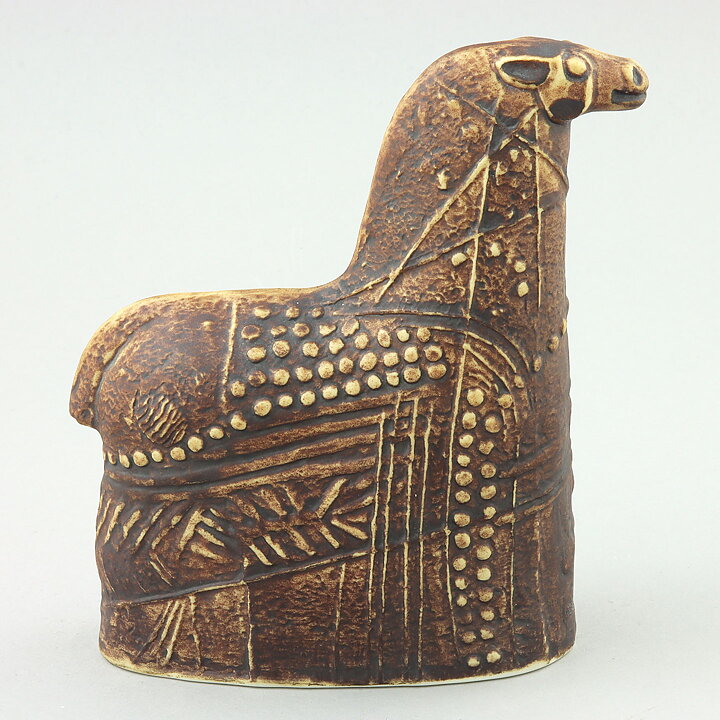 バーティル･ヴァリーン Terraシリーズ 幾何学模様のウマ Horse 1978年 16 cm