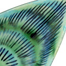 Lisa Larson (Advent 1956) Blue/Green Candleholder with Drop Form 14 cm