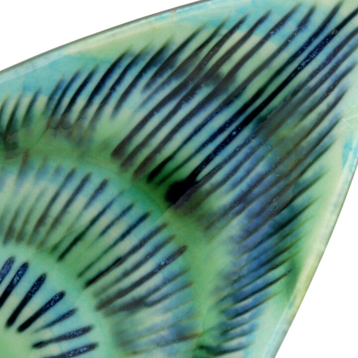 Lisa Larson (Advent 1956) Blue/Green Candleholder with Drop Form 14 cm