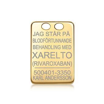 Xarelto-bakke 18k guld