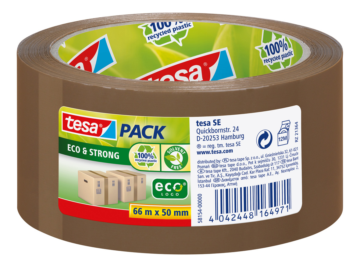Packtejp Tesa eco 66mx50mm bru