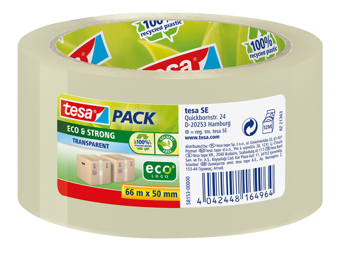 Packtejp Tesa eco 66mx50mm tra