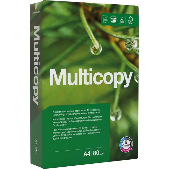 Papper Multicopy A4 80g 500/pk - 3