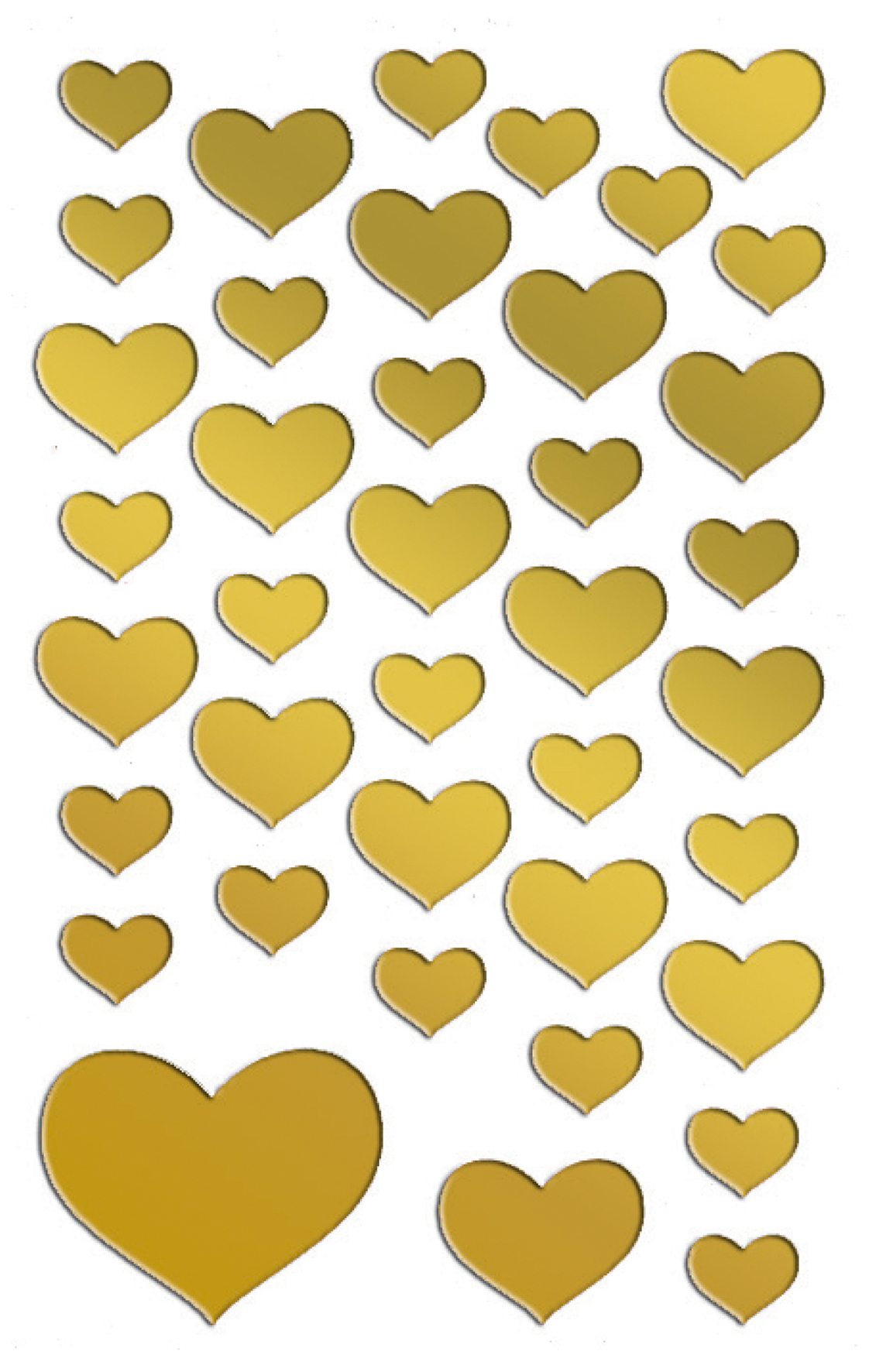 Stickers hjärtan guld 76/fp