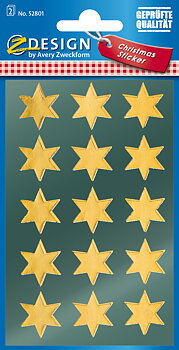 Stickers stjärnor guld 30/fp