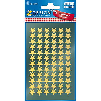 Stickers stjärnor guld 144/fp
