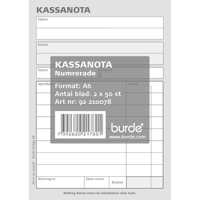 Kassanota 100x150 2x50 numrera - 2