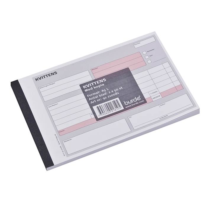 Kvittens A5L 2x50 - 2