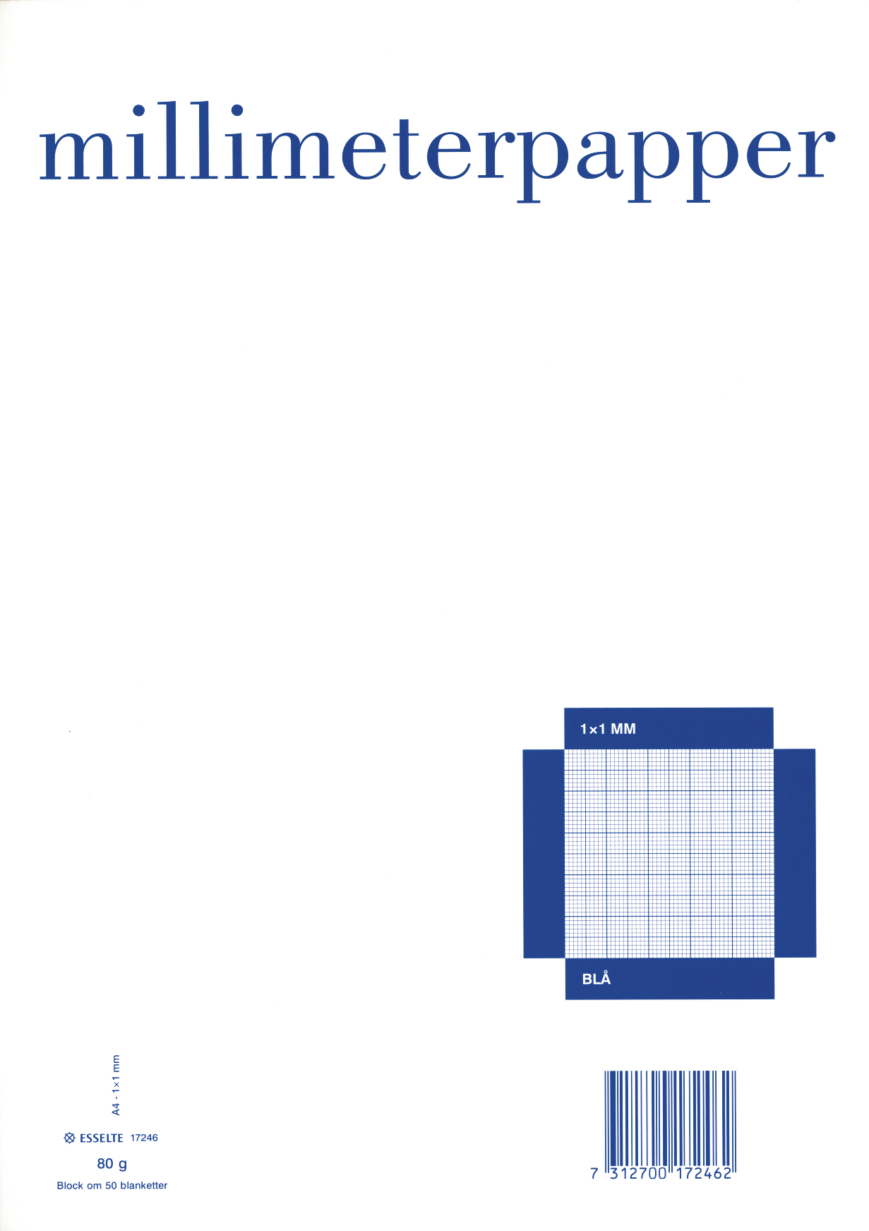 Millimeterpapper A4 50blad