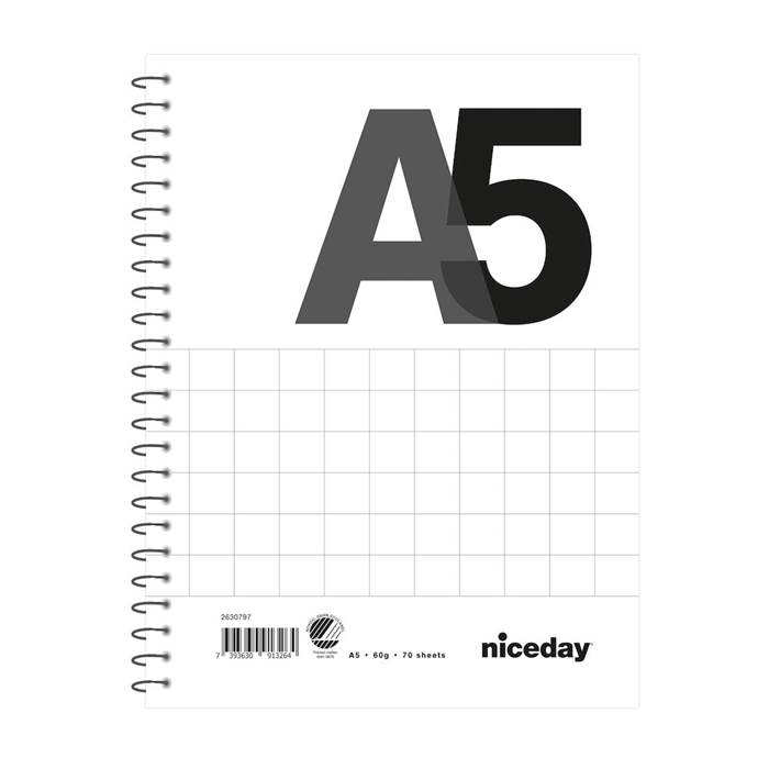 Kollegieblock A5 70bl 60g rut