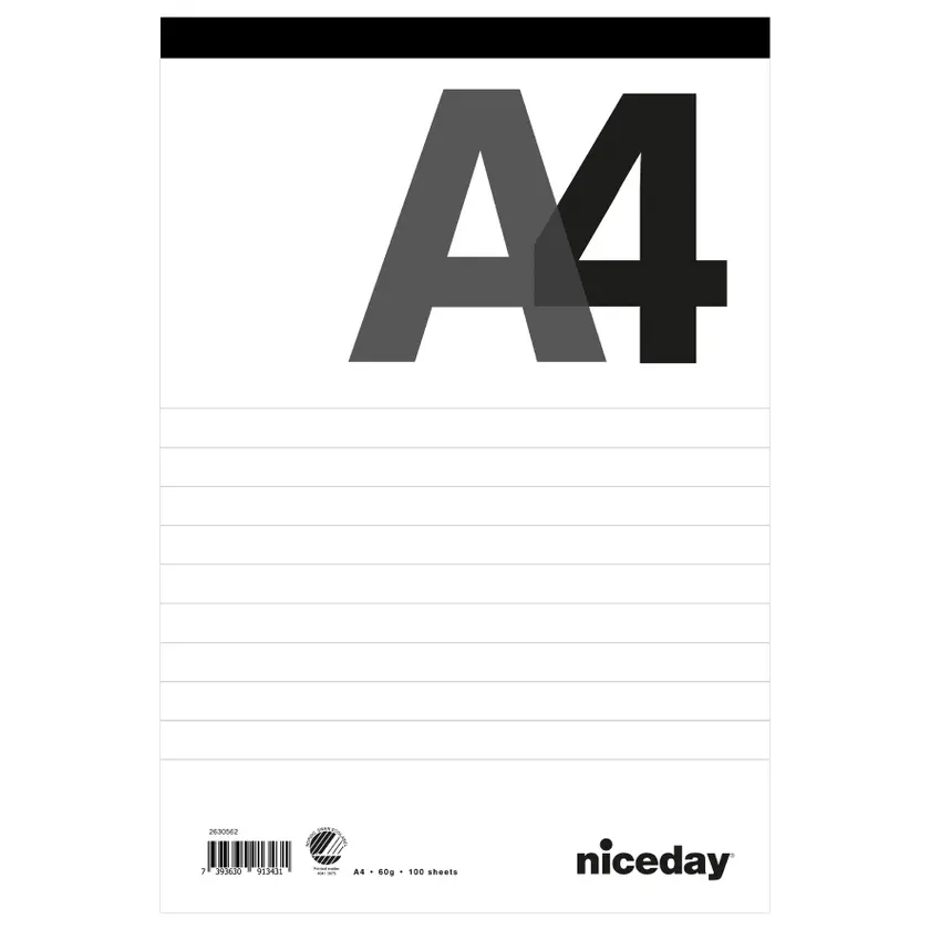 Perforerat block A4 100bl linj - 2