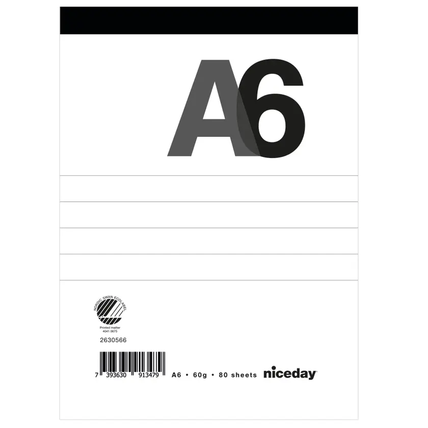 Perforerat block A6 80bl linj - 2
