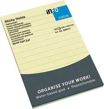 Notis linj sticky 100x150mm