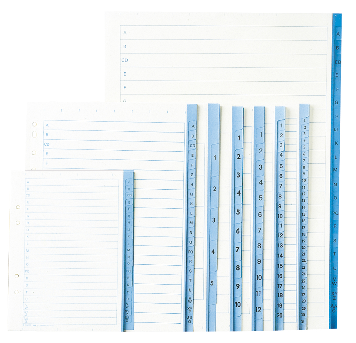Pärmregister papper A4 1-31