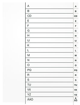 Register vit PP  A4 A-Ö