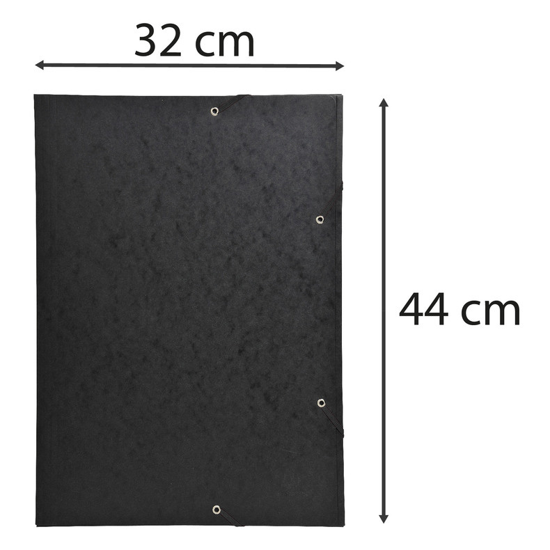 Snoddmapp A3 600g 3klaff svart - 3