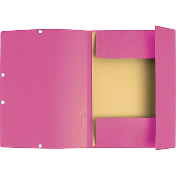 Snoddmapp A4 3-klaff rosa