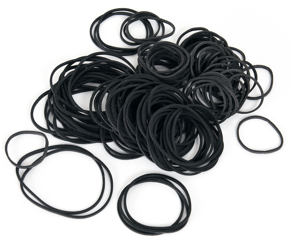 Gummiband sort.storlek svart