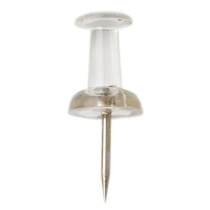 Kartnålar Push-pin transp 25/f - 2