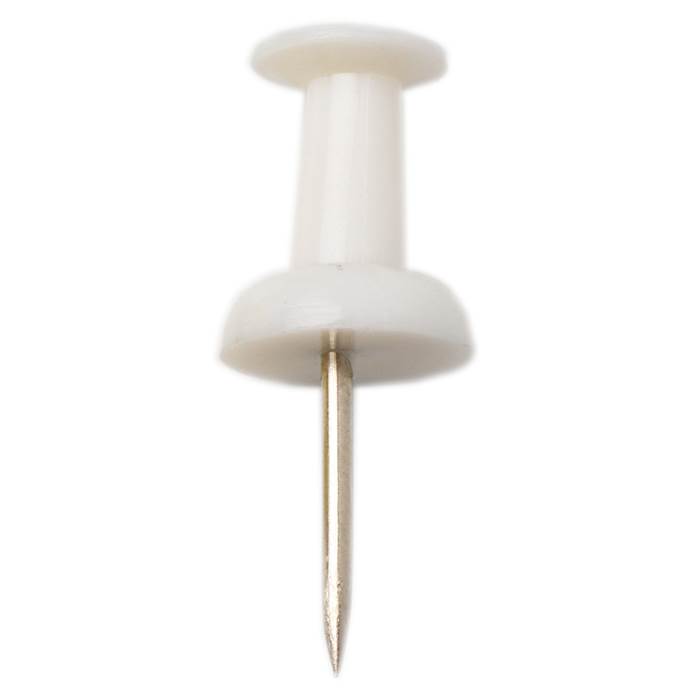 Kartnålar Push-pin vit 25/fp - 2