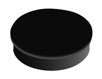 Magnet rund  30mm svart 10/fp