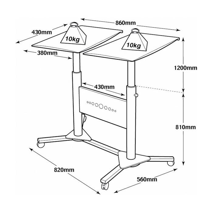 Multi-Media Trolley Nobo - 2