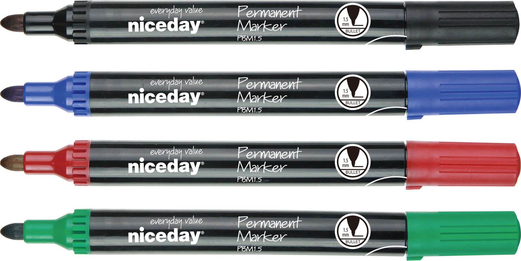 Märkpenna Niceday rund 4-set