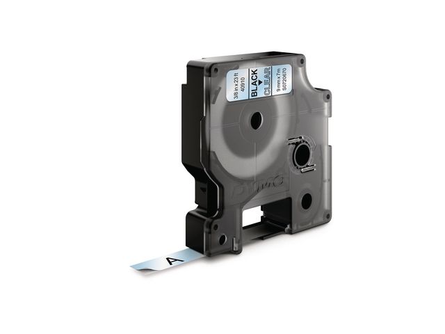 Märkband Dymo D1 sva/klar 9mm - 2