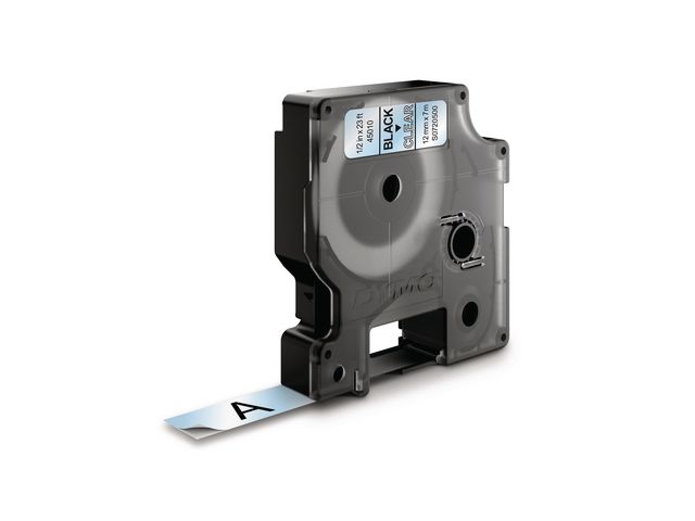 Märkband Dymo D1 sva/klar 12mm - 2