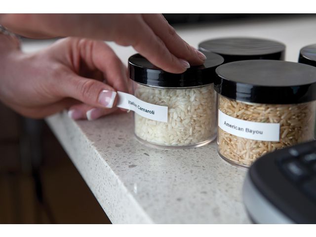 Märkband LetraTag plast vit - 5