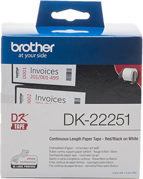 Etikett DK22251 62mm svart/röd