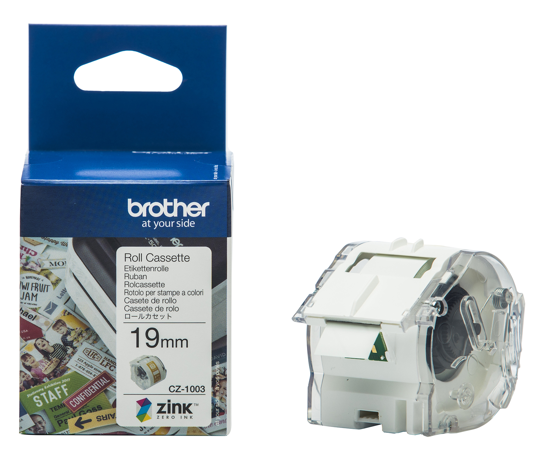 Etikett Brother CZ1003 19mmx5m