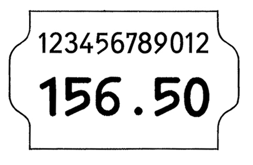 Etikett 32x19 vit perm 5rl/fp