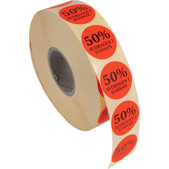 Etikett 50% avdrages 2000/rl - 2