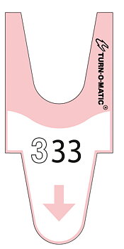 Nummerlappar T90 rosa 6/fp