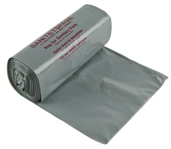 Sanitetspåse plast grå 100/rl