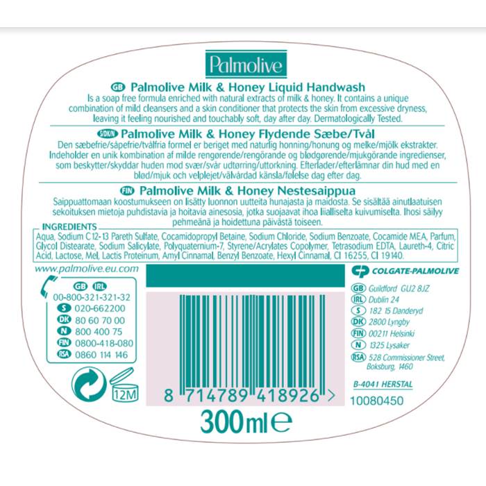 Tvål Palmolive Milk&Honey300ml - 2