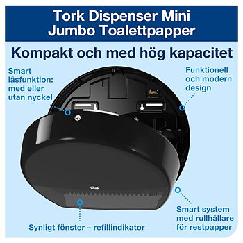Dispenser T2 Mini Jumbo Svart