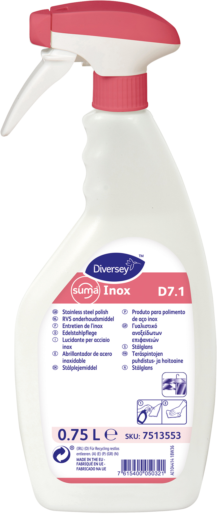 Stålglans Suma D7.1 Inox 0,75L
